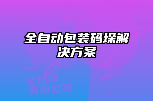 全自動包裝碼垛解決方案