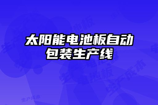 太陽能電池板自動包裝生產線