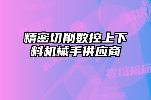 精密切削數控上下料機械手供應商