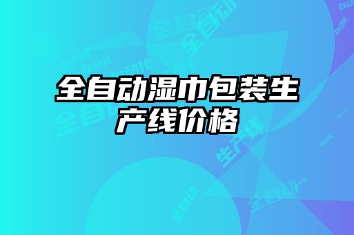 全自動濕巾包裝生產線價格