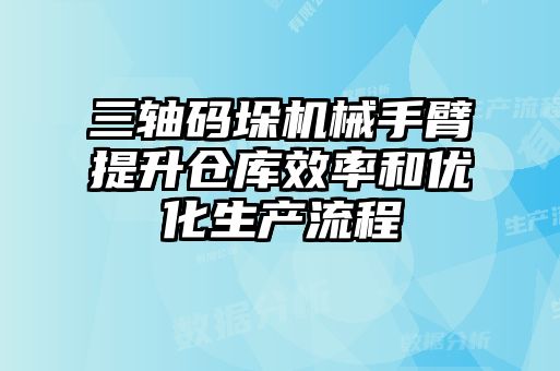 三軸碼垛機械手臂提升倉庫效率和優化生產流程