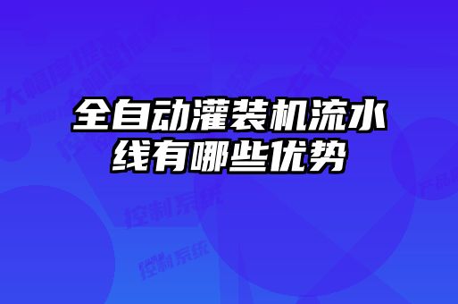 全自動灌裝機流水線有哪些優勢