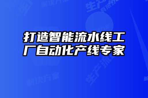 打造智能流水線工廠自動化產線專家