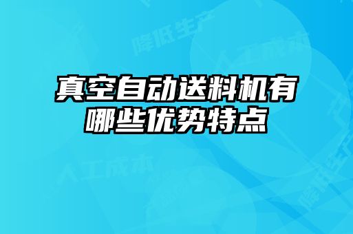 真空自動送料機有哪些優勢特點