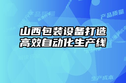 山西包裝設備打造高效自動化生產線