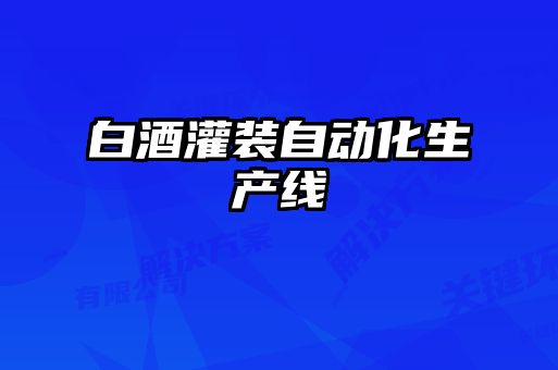白酒灌裝自動(dòng)化生產(chǎn)線