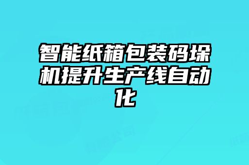智能紙箱包裝碼垛機提升生產線自動化
