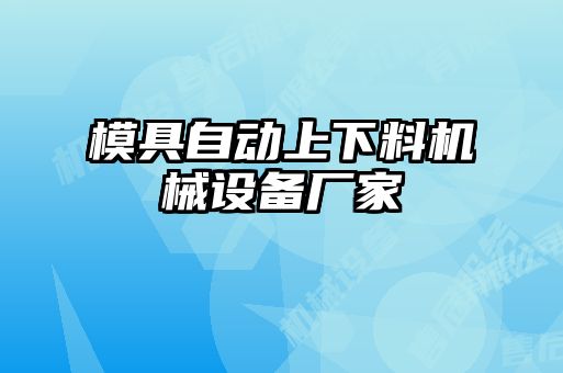 模具自動上下料機械設備廠家