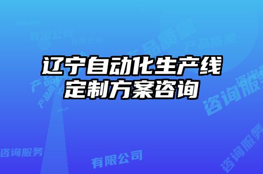遼寧自動化生產線定制方案咨詢